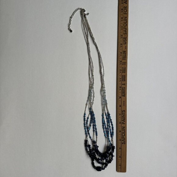 2/$18 SALE Chicos NECKLACE Long Bohemian Boho Fairycore Chip Stone Gypsy - Picture 2 of 8